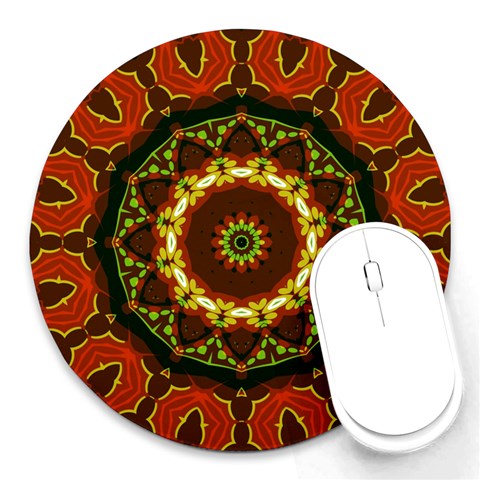 Kalaiscopes Star Round Mousepad from ArtsNow.com Front