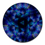 Fractal Blue Dreams Round Mousepad