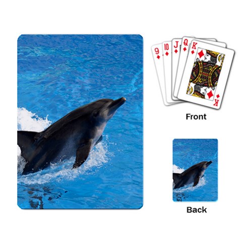 Swimming Dolphin Playing Cards Single Design from ArtsNow.com Back