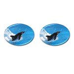 Swimming Dolphin Cufflinks (Oval)