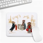 Travelling Yorkies in Paris Small Mousepad