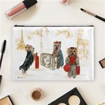 Travelling Yorkies in Paris Cosmetic Bag (Large)