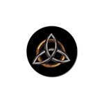 Triquetra Brown/silver Golf Ball Marker (4 pack)