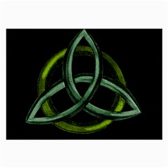 Triquetra/Green Glasses Cloth (Large, Two Sides) from ArtsNow.com Front