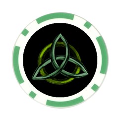 Triquetra/Green Poker Chip Card Guard (10 pack) from ArtsNow.com Front