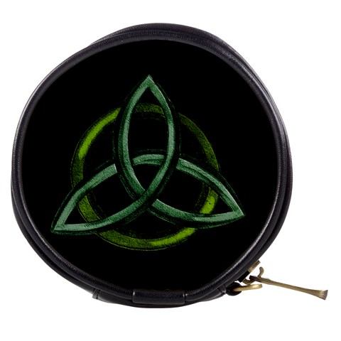 Triquetra/Green Mini Makeup Bag from ArtsNow.com Front