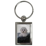 Bichon Puppy Key Chain (Rectangle)