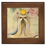 Yorkie Valentine Princess Framed Tile