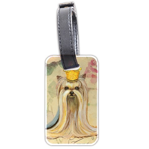 Yorkie Princess in Crown Luggage Tag (two sides) from ArtsNow.com Front