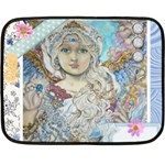 Yumi Sugai.An angel of the blue crystal. Mini Fleece Blanket