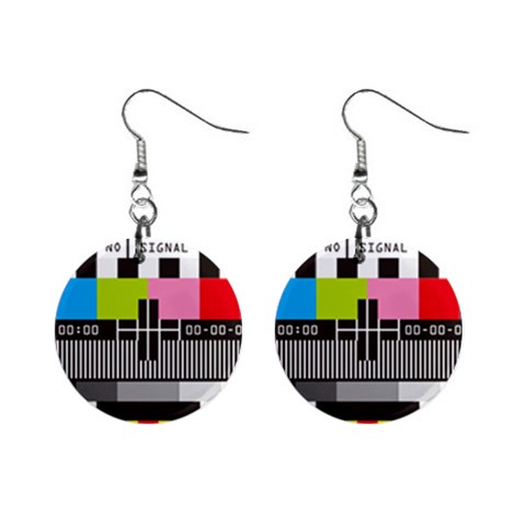 Tv 1  Button Earrings from ArtsNow.com Front