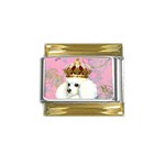 White Poodle Princess Print 5 By 6 Zazzle Copy Gold Trim Italian Charm (9mm)