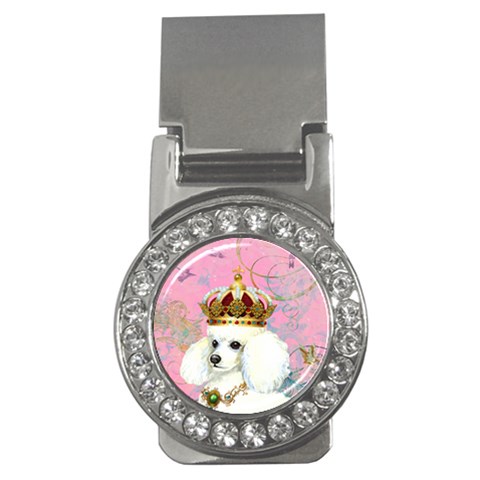 White Poodle Princess Print 5 By 6 Zazzle Copy Money Clip (CZ) from ArtsNow.com Front