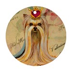 Yorkie Valentine Princess For Magnet Ornament (Round)