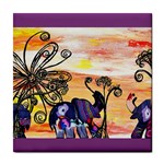 Indian Elephants Tile Coaster