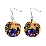 Indian Elephants 1  Button Earrings