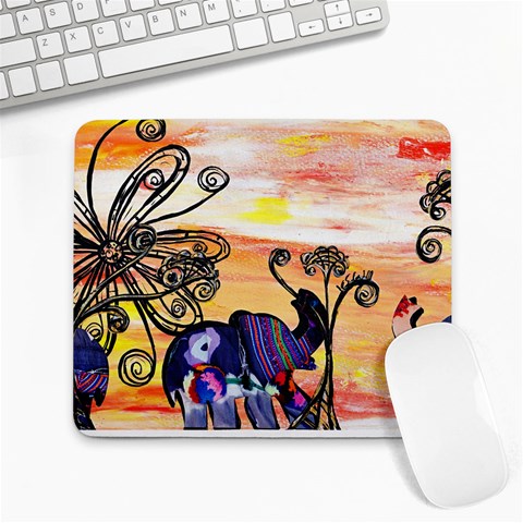 Indian Elephants Large Mousepad from ArtsNow.com Front