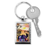 Indian Elephants Key Chain (Rectangle)