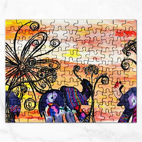 Indian Elephants Jigsaw Puzzle (Rectangular) from ArtsNow.com Front