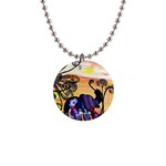 Indian Elephants 1  Button Necklace