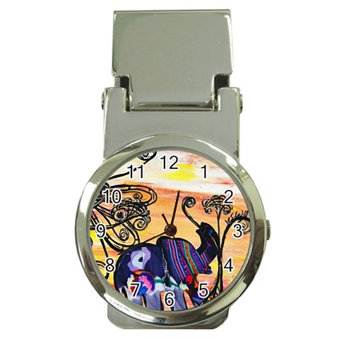 Indian Elephants Money Clip Watch from ArtsNow.com Front