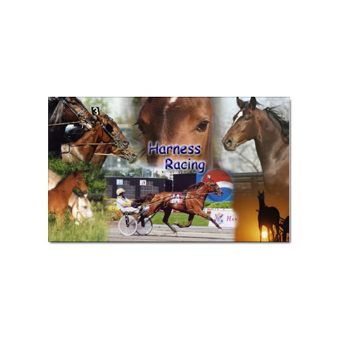 Harness Racing Sticker Rectangular (100 pack) from ArtsNow.com Front