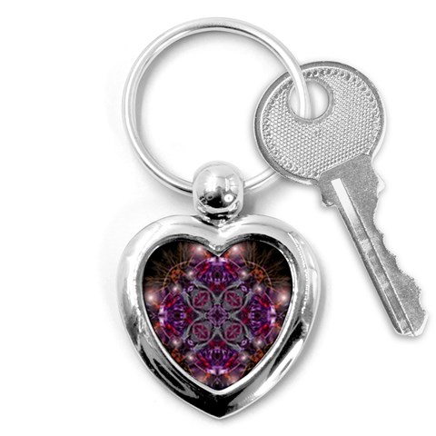 Fractal Art #911 Key Chain (Heart) from ArtsNow.com Front