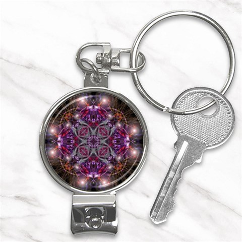 Fractal Art #911 Nail Clippers Key Chain from ArtsNow.com Front