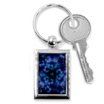 Fractal Blue Dreams Key Chain (Rectangle)