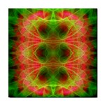 Fractal Fluro 005 Tile Coaster