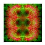 Fractal Fluro 005 Tile Coaster