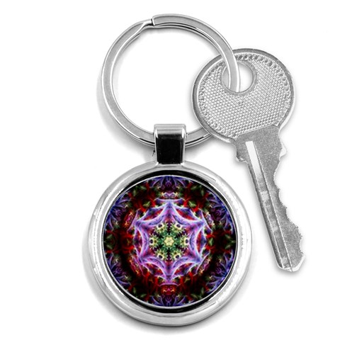 Fractalart PurWeb Key Chain (Round) from ArtsNow.com Front