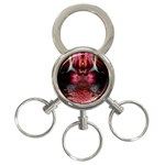 Fractalartcards022 3-Ring Key Chain