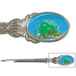 Green Grumpy Fish Letter Opener