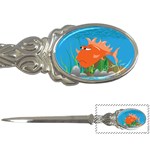 Orange Grumpy Fish Letter Opener