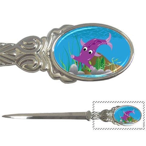 Purple Hammie Fish Letter Opener from ArtsNow.com Front