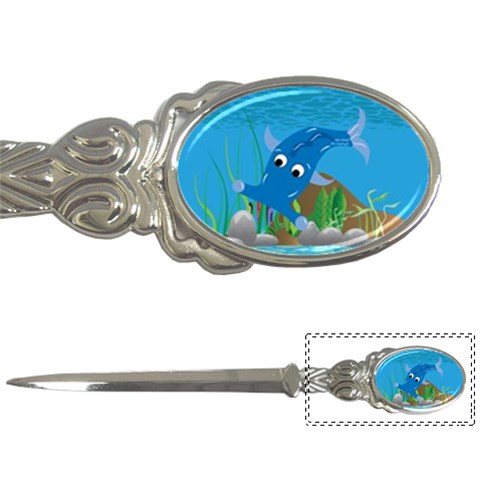 Blue Hammie Fish Letter Opener from ArtsNow.com Front