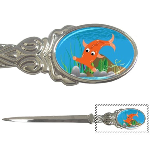 Orange Hammie Fish Letter Opener from ArtsNow.com Front