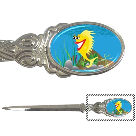 Yellow Happy Fish Letter Opener from ArtsNow.com Front