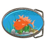 Orange Grumpy Fish Belt Buckle