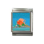 Orange Coolee Fish Italian Charm (13mm)