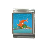 Orange Hammie Fish Italian Charm (13mm)