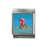 Red Happy Fish Italian Charm (13mm)