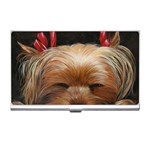 Sleeping Yorkie Painting Scan 300dpi Retouched Copy Business Card Holder