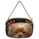 Sleeping Yorkie Painting Scan 300dpi Retouched Copy Chain Purse (Two Sides)