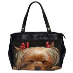Sleeping Yorkie Painting Scan 300dpi Retouched Copy Oversize Office Handbag (Two Sides)