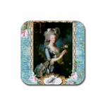 Marie Antoinette Pink Roses And Blue 6 By 8 Copy Rubber Coaster (Square)