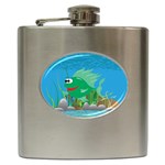 Green Coolee Fish Hip Flask (6 oz)