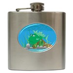 Green Grumpy Fish Hip Flask (6 oz)