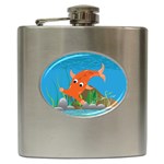 Orange Hammie Fish Hip Flask (6 oz)